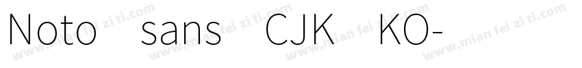 Noto sans CJK KO字体转换